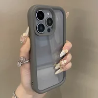 Luxury Transparent Hard Phone Case For iPhone 16 15 14 13 12 Pro Max Plus Shockproof Clear Bumper Cases Cover funda coque