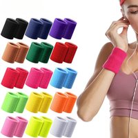 1 Pair Sport Wristbands Cotton Sweatband Wristbands Wrist Sweatbands Wrist Sweat Bands for Tennis,Basketball,Running,Gym