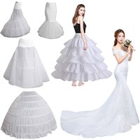 High Quality White Bridal Petticoat Gauze Fishtail Wedding Underskirt Bridal Wear Puffy Design Underskirt Slip Prom Night