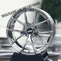 New VS-5RS Stylish Smoky Grey Aluminum Forged Deep Dish Wheels 5X108 5x112 5x120 5x114.3 Polished Gold Finish MOQ 4 Pieces