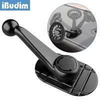 iBudim Car Phone Holder Sticker Base 17mm Ball Head Car Dashboard Mobile Cellphone Bracket Support Car Mount Mobile Phone Stand
