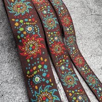 Sunflower Cartoon Woven Jacquard Ribbon 16MM 22MM 33MM 10 Yards Polyester Dog Collar Accessories
