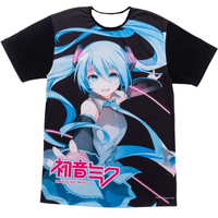 Hatsune Miku Classic Cyber Full 3D Print T-Shirt, Unisex Vocaloid Anime Graphic Tee, Crypton Piapro Official Fan Apparel