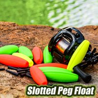 YOTO Peg Floats Slotted Fishing Floats for Catfish Fishing Corks Foam Bobber for Santee Rig1.5in,2in,2.5in,3in