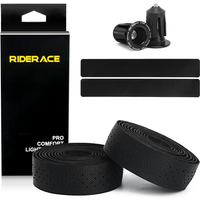 AliExpress riderace 1Pair Road Bike Handle Bar Tape Perforated Breathable PU EVA Bicycle Handlebar Tape Anti-Skid Shock Absorbing With 2 Bar Plugs