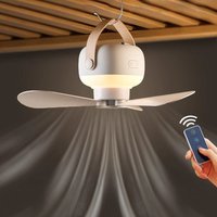 USB rechargeable ceiling fan, dormitory mini ceiling fan, mosquito net, with triangular table stand, requires self-assembly