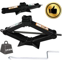2Ton Mechanical Manual Scissor Jacks With Stabilizer Base & Handle For Car/SUV Tire Replacement And Emergency Roadside Repair
