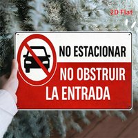 2D Flat No Parking Acrylic Sign – Prevent Entry Blockage for Garage & Intersection, 1pc