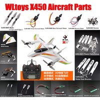 WLtoys X450 RC Aircraft Parts Blade Propeller Front and Rear Forward Motor Reverse Motor Motor Seat Bracket Steering Gear ESC