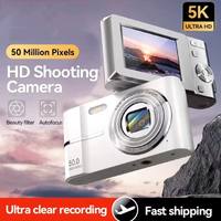 5K Digital Camera 50MP 16X Student Camera Outdoor Anti-Shake Digital Video Camera Flash Video Recorder Small Video Camera