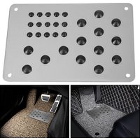Anti Slip Car Brake Pedal Assist Pad Carpet Patch Foot Heel Floor Mat Plate Alloy Truck Van Off Road 4x4 Automotive Accessories