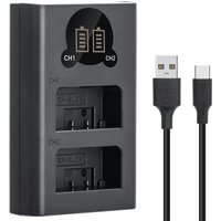 EN-EL25 Battery Charger Double Slot EN-EL25 Charger for Nikon EN-EL25 ENEL25 EN-EL25a Battery, MH-32 Charger Z30 Z50 Zfc Camera