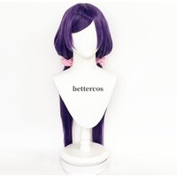 High Quality Anime LoveLive! Love Live Nozomi Tojo Wigs Halloween Synthetic Hair Long Purple Cosplay Costume Wig +Pink Hairbands