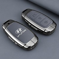 3 Buttons Zinc Alloy Car Key Case Cover for Hyundai I30 Ix35 Kona Encino Solaris Azera Accent TM Palisade Santa Fe Car Accessory