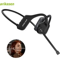Ensembles de sauna à oreille ouverte avec microphone anti-bruit, écouteurs sans fil Bluetooth légers pour camionneur, centre d'appels de bureau