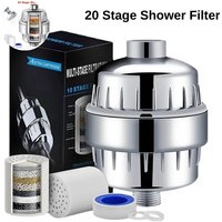 15-20 Stage Shower Filter Set, Pre-Filter Water Purifier , Chlorine Removal Hard Water Softener with Replacement Cartridge