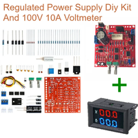 0-30V 2mA-3A DC Regulated Power Supply DIY Kit for Adjustable Current Limit Protection in Lab Short Circuits with 100V Voltmeter