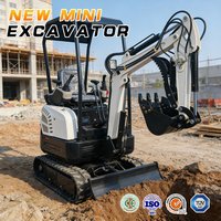 2 Ton Mini Excavator EPA Euro 5 Standard Hydraulic Digger With Closed Cab For Construction Small Excavator For Kubota Engine