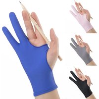 1/2pcs Stylus Black Blue Grey Pink Anti-fouling Anti-Scratch Two Finger Glove Tablet Drawing Glove Painting Glove Screen Glove