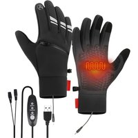 AliExpress NONE USB Rechargeable Heated Gloves 3 Heat Settings Waterproof Winter Mittens for Hunting Camping Motorcycle Outdoor Work Sports Golf