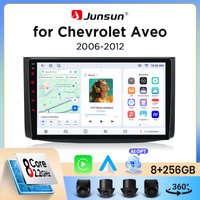 Junsun Bezprzewodowe Radio Samochodowe CarPlay Android Auto do Chevrolet Aveo Mk1 (T250) 2006-2011 z Wbudowanym Wentylatorem Chłodzącym, Nawigacja GPS Android, Odtwarzacz Multimedialny, WiFi, DSP,