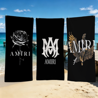 Fashion A-AMIRI-ES Logo Cool Towel For Outdoor Camping Beach Towel Super Absorbent Quick-Drying Summer Towel