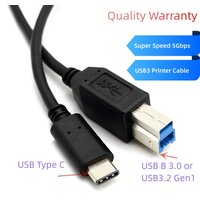 2M 6ft USB Type C to USB3.0 Type B Printer Cable Data Printer USB Cable for Mac Pro Dell Cell Phone & HP Printer Hard Disk