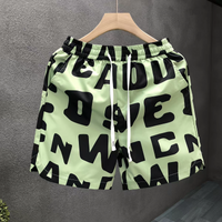 Trendy Letter Print Graffiti Style Modern Classic Men's Athletic Shorts Summer Quick-drying Lightweight Beach Shorts Moto Shorts