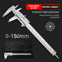 0-6 Inch 0-150mm Vernier Caliper High Precision Durable Stainless Steel Plastic Gauge Slide Caliper For Marking Measurement
