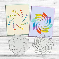 Spiral Mandala Pattern Metal Cutting Dies For Scrapbooking Greeting Card Background Decorating Paper Clipart Punch Cuts