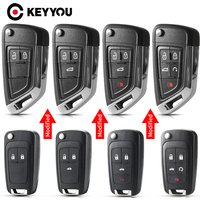 KEYYOU Modified 2/3/4/5 Button Remote Key Shell Case Fob For Chevrolet Cruze Epica Lova Camaro Vauxhall Insignia Astra For Buick