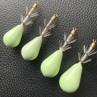 Squid Hooks Bionic Lifelike Sea Fishing Luminous Glow-in-the-Dark Drip Shape Octopus Bilayer Double Layers 10 Claws Lead Drop