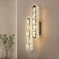 Postmodern Luxury Linear Crystal Wall Light Gold Metal Base G9 Led Wall Sconce 4 Styles Optional Bedroom Bathroom Hotel Lobby