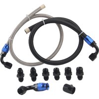 25Inch 6AN Power Steering Pump Hose Kit Compatible with Chevy C10 LS Swap Connects GM Type 2