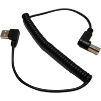 Retractable 90 Degree Right Angle USB Type A Male to B AM BM Adapter Converter Spiral Coiled Spring Curl Printer Cable