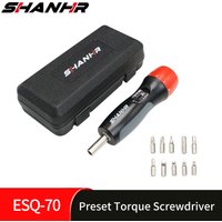 AliExpress SHANHR 1/4” Drive Torque Wrench Screwdriver Set 10-70 In-lb,Preset Torque Screwdriver with 10Bits for Maintenance,Bike Repairing