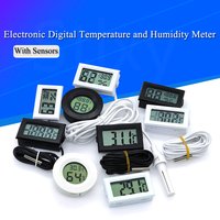 LCD Digital Thermometer Temperature Sensor Temperature Tester Detector Monitor with 1M 3M Senor Cable for Aquarium