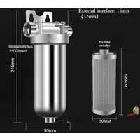 Pre filter household well water whole house household water purifier 304 stainless steel high flow backwashing water filter