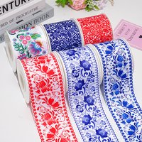 DIY Cartoon Plant Flower Printed Grosgrain Ribbon For Craft Supplies Sewing Accessories 5 Yards. 86993