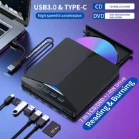 External CD/DVD Drive, 7 In 1 USB 3.0 DVD Player Portable DVD Burner Recorder For Laptop Desktop PC Notebook Windows Linux MacOS