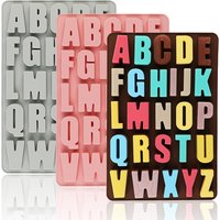 1 Silicone Letter Mold, 26 English Letter Cake Molds, Cake Decoration Molds, Chocolate Candy Molds