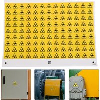 290Pcs Radiation Warning Stickers Clear Ionizing Hazard Labels Long-Lasting Adhesive for Laboratories Electrical Safety Signs