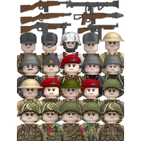New Kids Toys WW2 Building Blocks US UK Soviet Soldiers Mini Action Figures Educational Toys For Kids Boys Christmas Gifts