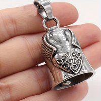 1 Heart-shaped Motorcycle Bell with Wings, Motorcycle Riding Guardian Bell Key Ring, Lucky Bell or Key Chain Accessories
