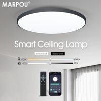 MARPOU Smart Ceiling Lamp LED Lamp for Bedroom Ceiling Lights with Remote Control Dimmable LED Lights for Room Living Room
