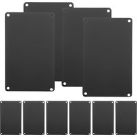 10Pcs Blank Nameplate Engraving Sign Oxidized Black Aluminum Paint Sign Aluminum Name Signs DIY Engraving Blank Signs