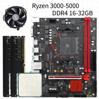 JGINYUE A520M Motherboard CPU Set AM4 Ryzen Kit with Processor Dual Channel DDR4 3200MHz Cooler Support M.2 NVME 4*SATA3.0 WIN11