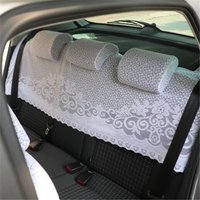 7Pcs Embroidered Car Seat Cover Lace Breathable Car Half Seat Cover Universal for Toyota Corolla Car
