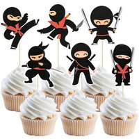 Ninja Cupcake Decoration Ninja-themed baby Shower Children's birthday party supplies cake decoration