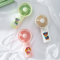 Paw Patrols Fan Chase Skye Rubble Anime Figure Printed Light Hand Fans Summer Outdoor Travel Portable Cooling Ventilator Gift